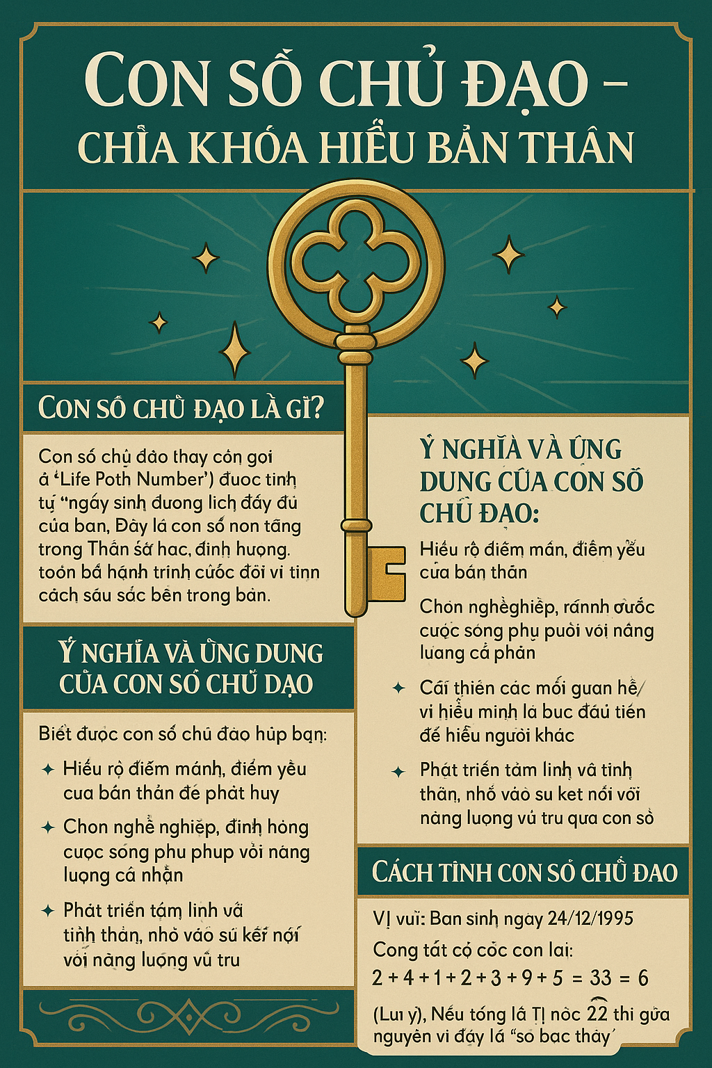 Con số chủ đạo – Chìa khóa hiểu bản thân